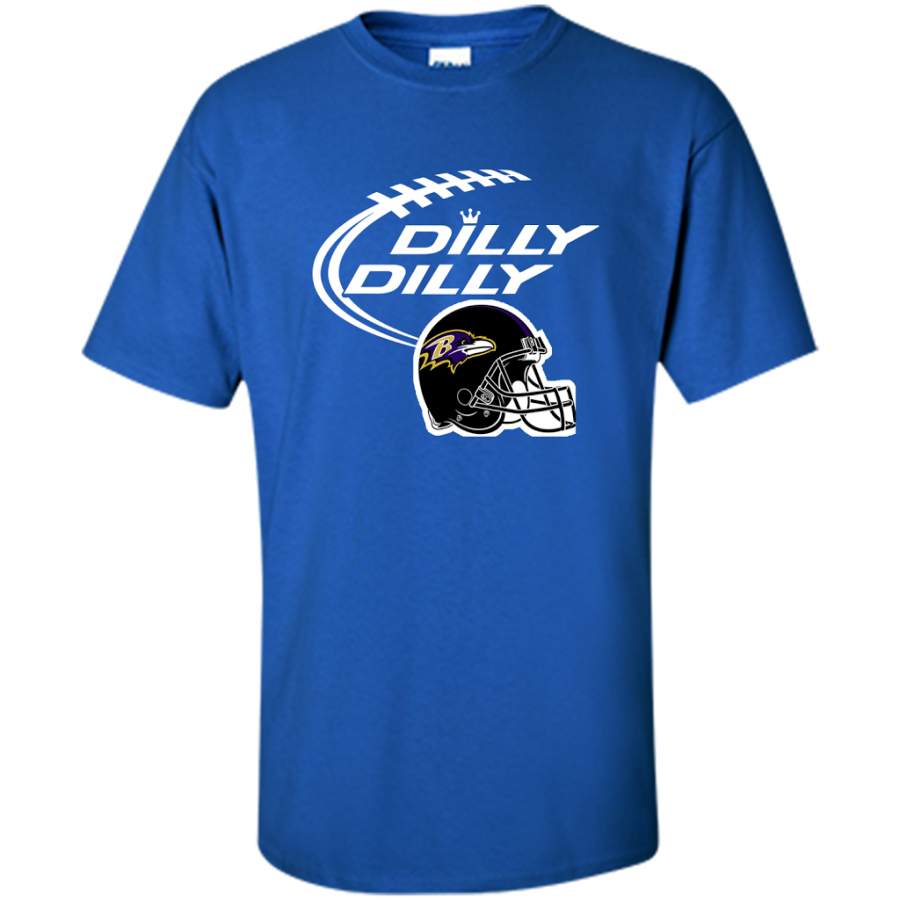 Dilly Dilly Baltimore Ravens Logo American Football Team Bud Light Christmas T-Shirt Christmas Gift Ideas