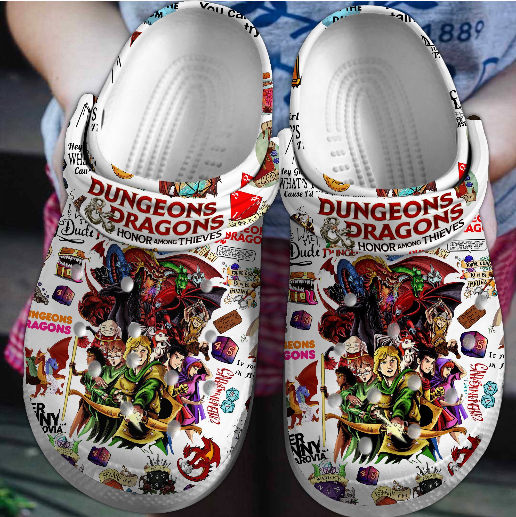 Dungeons And Dragons Movie Game Crocs Crocband Clogs Shoes Comfortable For Men Women and Kids