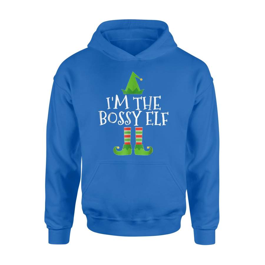 I’m The Bossy Elf Matching Family Group Christmas Hoodie