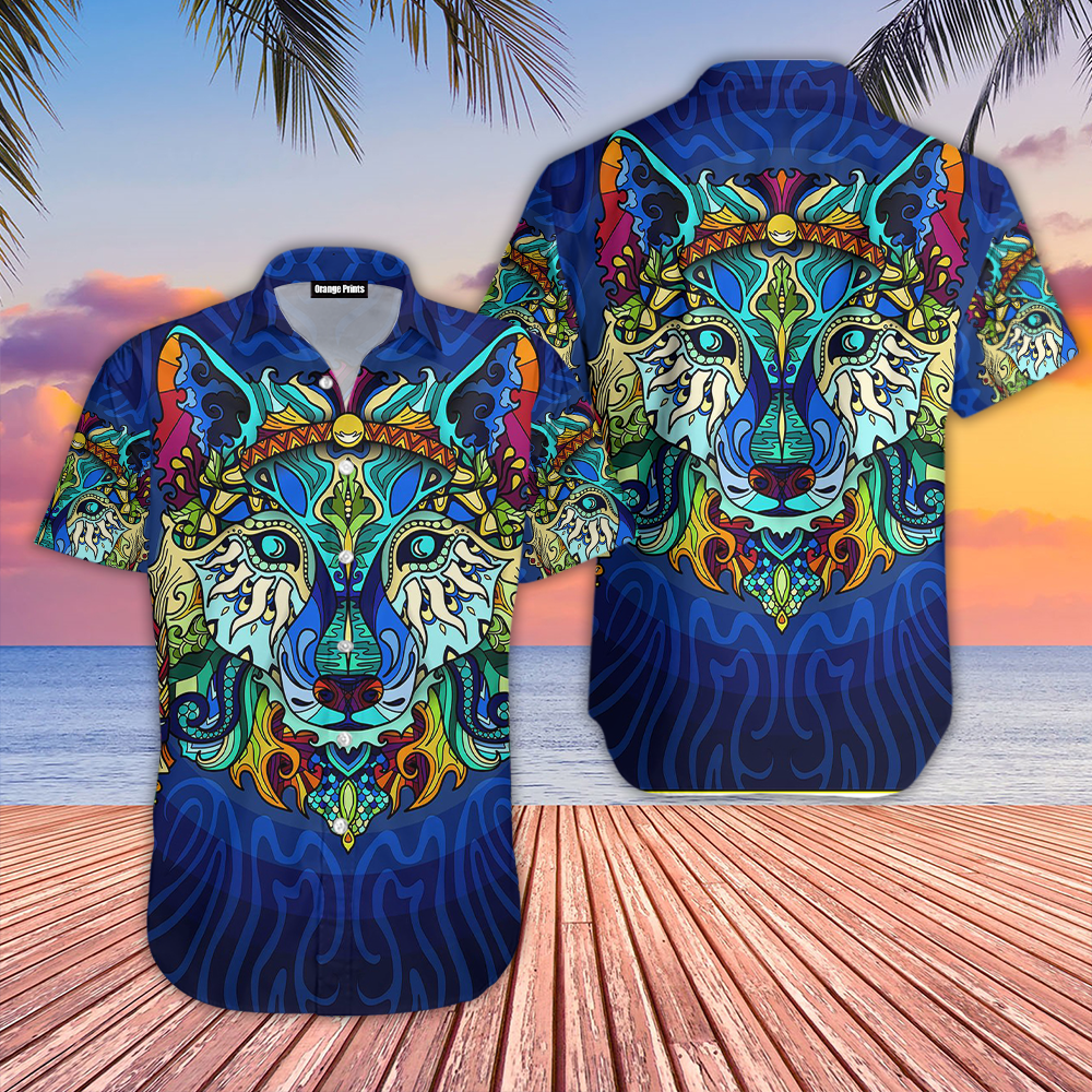 Boho Wolf Hippie Hawaii Shirt For Men Women Ha44339