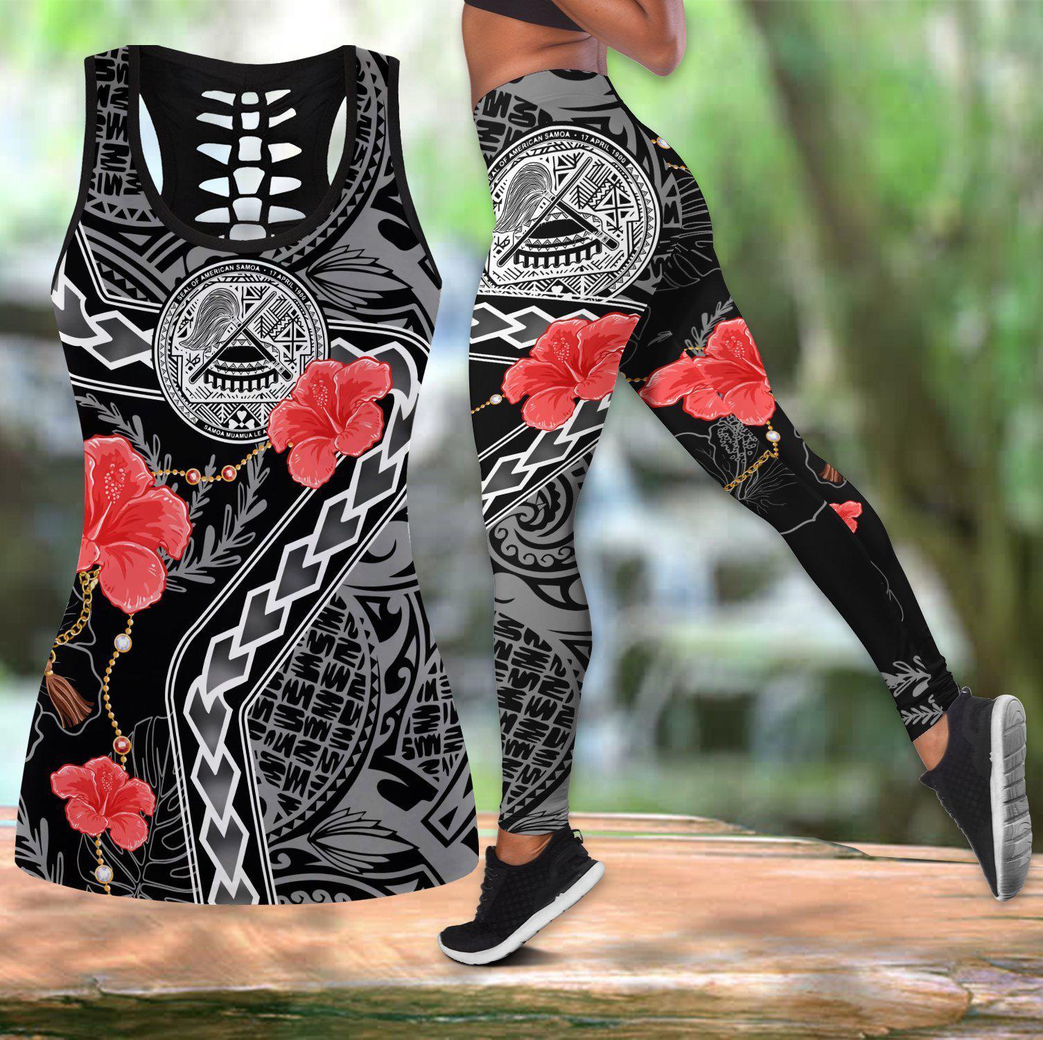 American Samoa Polynesian Tattoo Legging Tank top All Over Print