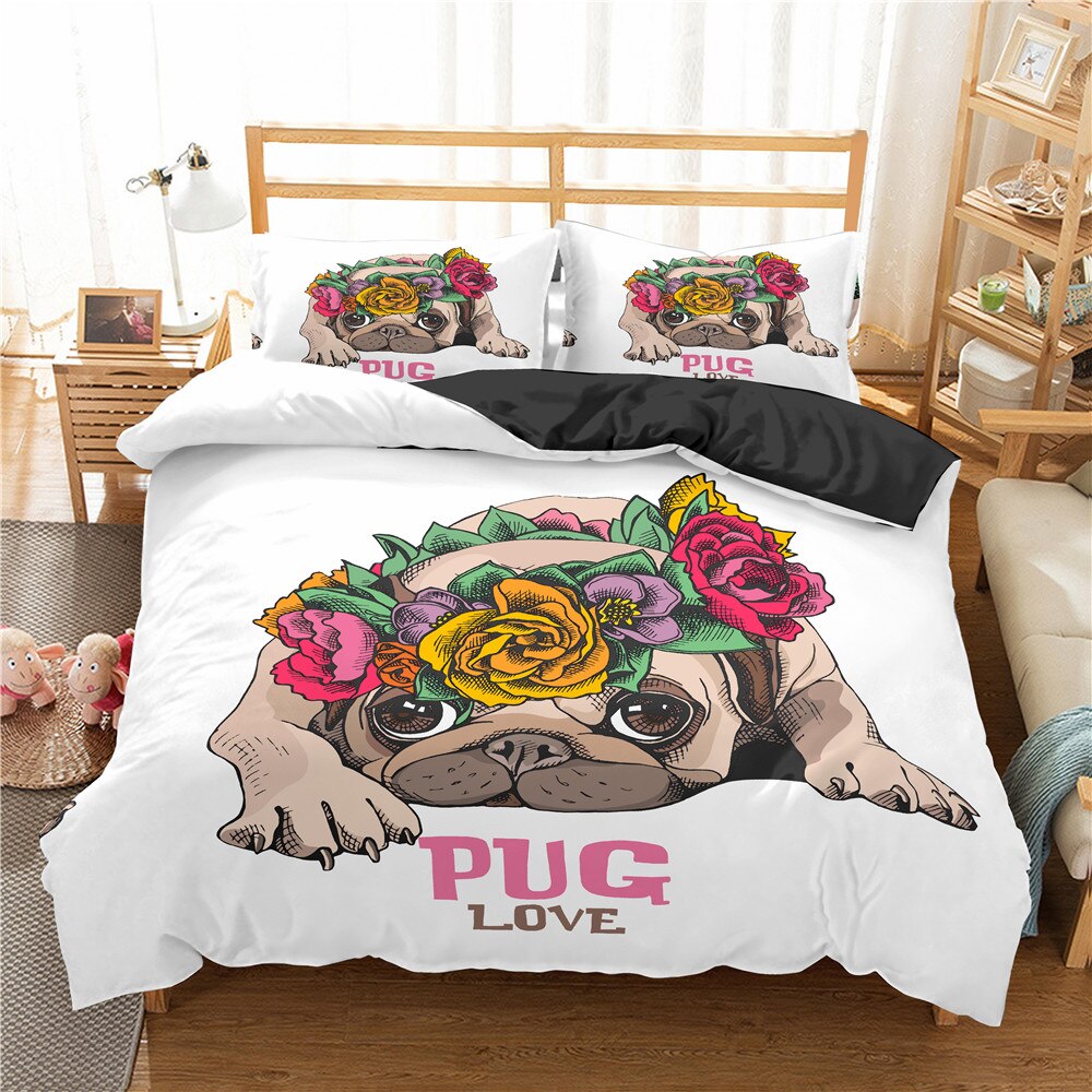 3D Puppy Bedding Sets 2/3 Cute Patterned Down Covers And Pillowcases For Bedding Bedding Set Duvet Covers