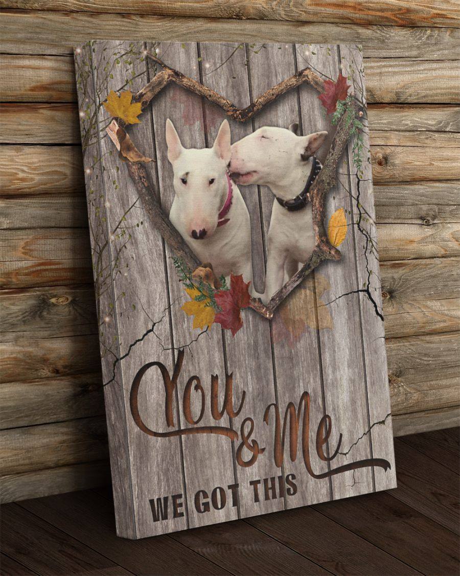 Bull Terrier You And Me Canvas Gift for Friend Birthday Gift Warm Home Decor Wall Art Visual Art