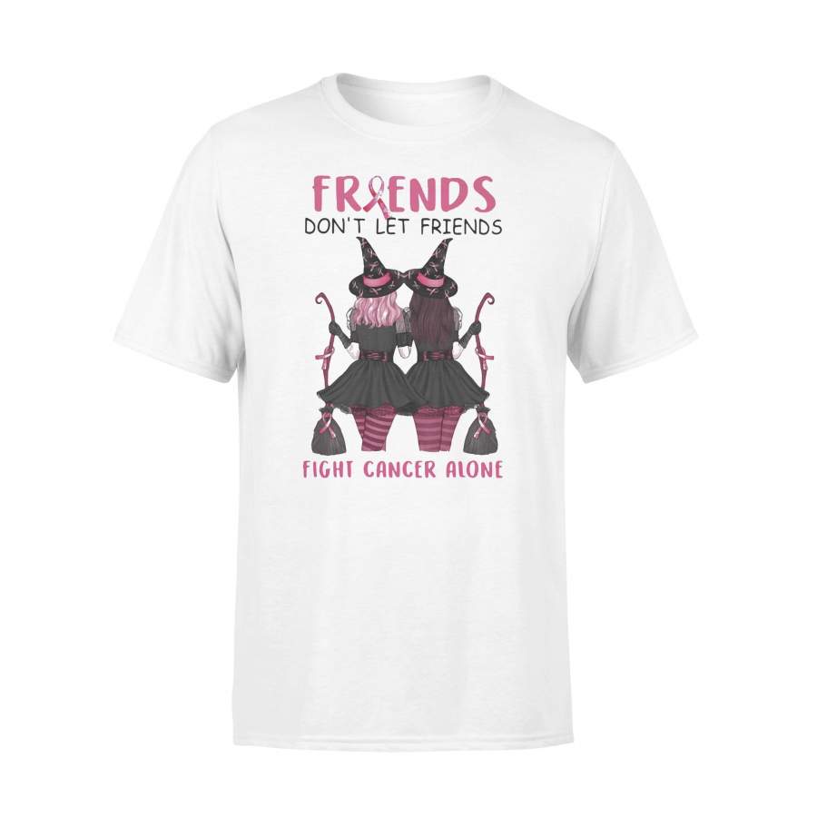 Friends Don’t Let Friends Fight Cancer Alone Breast Cancer Witch Halloween T-shirt