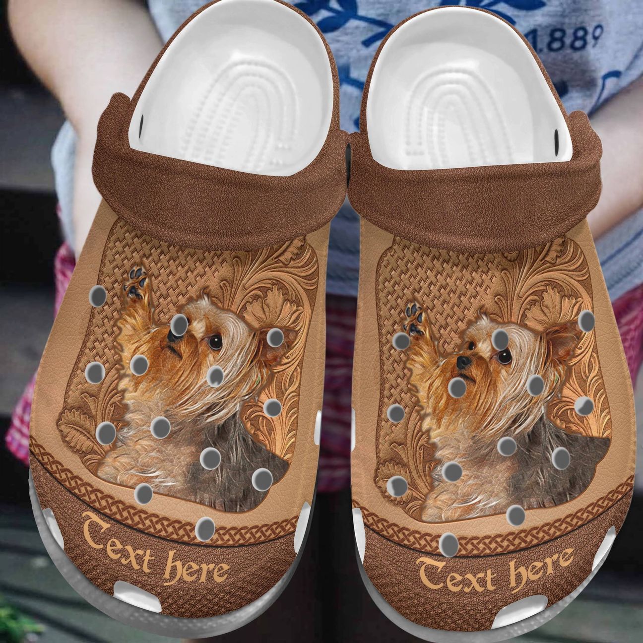 Yorkshire Personalize Clog, Custom Name, Text, Fashion Style For Women, Men, Kid, Print 3D Personalized Lovely Yorkie