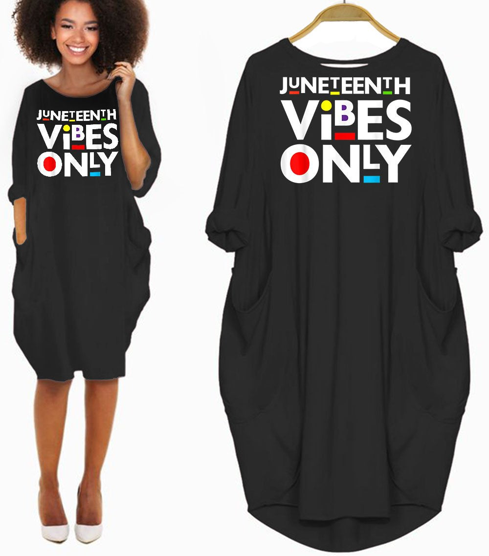 Nice African Dresses Juneteenth Vibes Melanin Black Beautiful Afro Girl Long Sleeve Pocket Dress Afrocentric Clothing