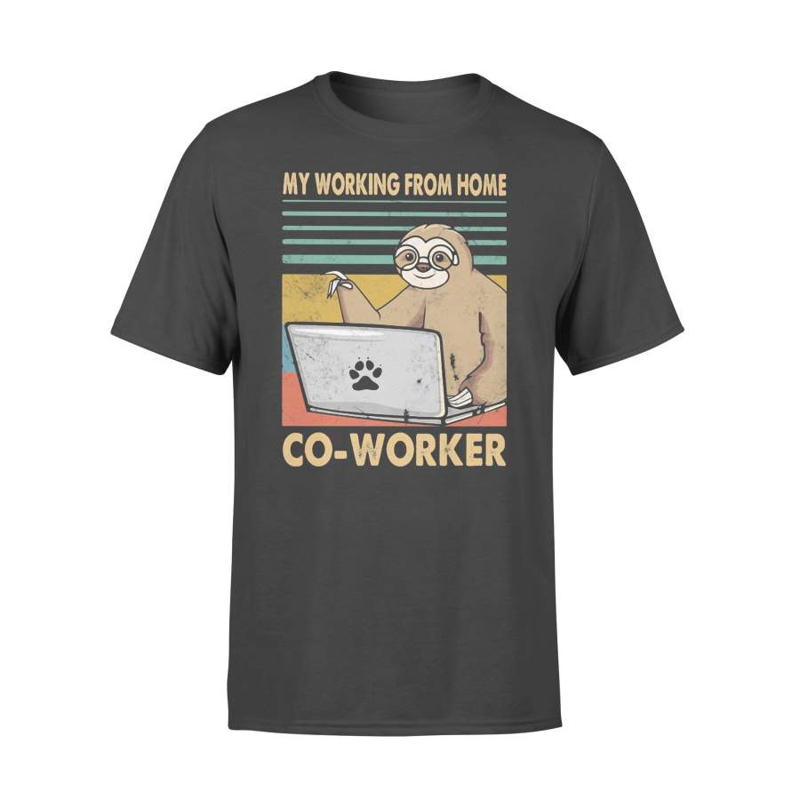 Sloth My Working From Home Co-Worker Vintage T-Shirt