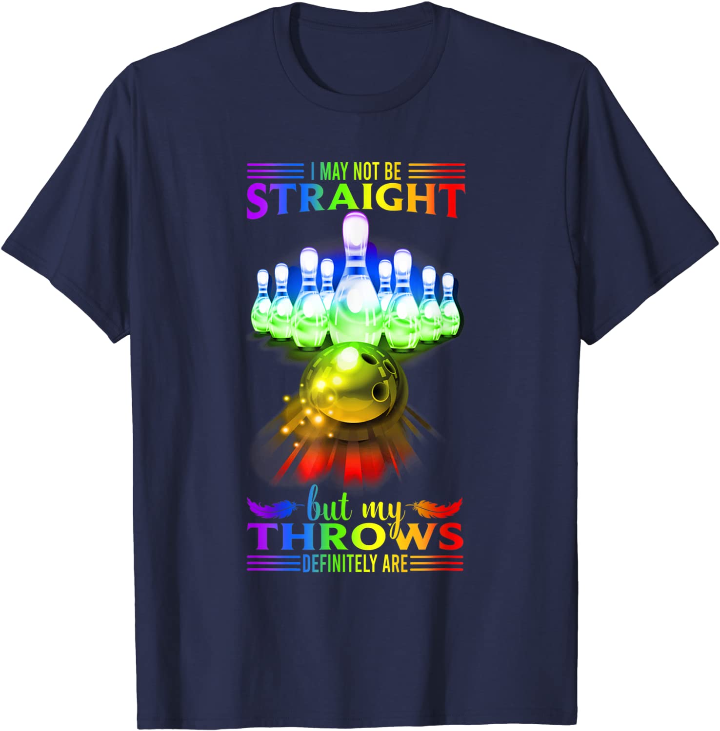 Funny Shirt Bowling Lgbt, Pride Month Gift Apparel T-Shirt For Bowler