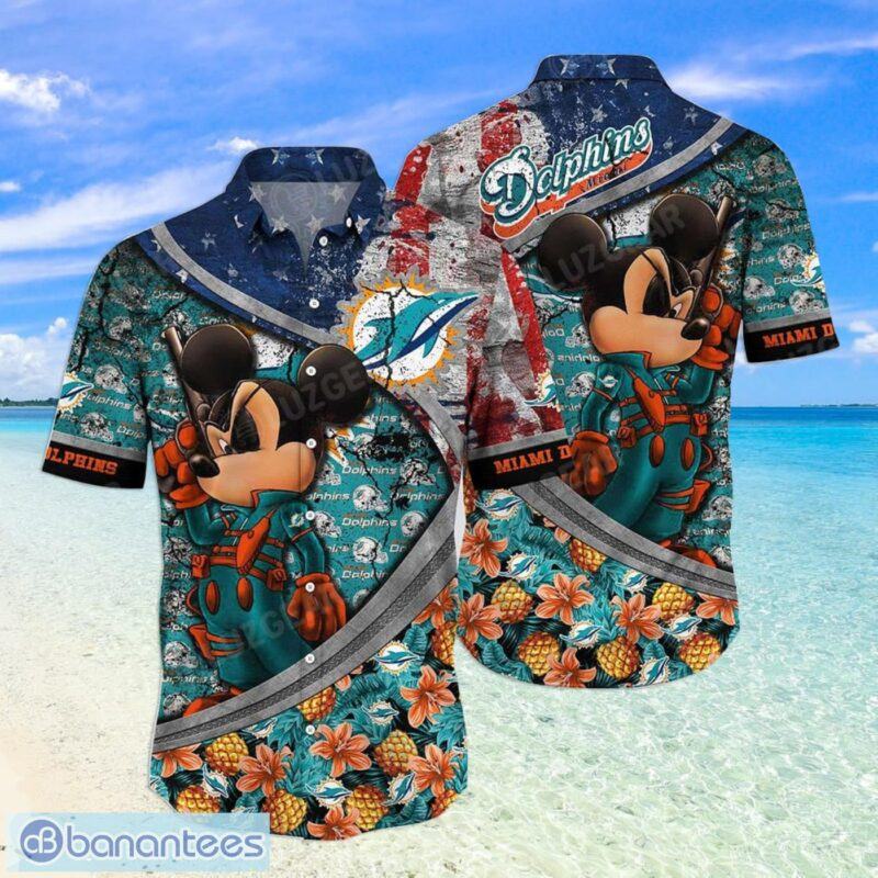 Miami Dolphins Nfl Pineapple Mickey Lover Hawaiian Shirt