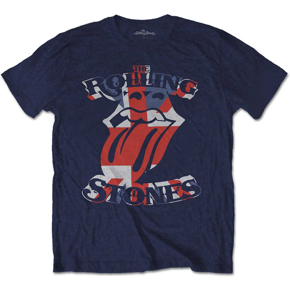 The Rolling Stones Unisex Tee British Flag Tongue