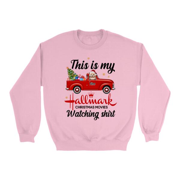 Personalized Shirt, Up To 6 Dogs, This Is My Hallmark Christmas Movies Watching Shirt, Christmas Gift For Dog Lovers