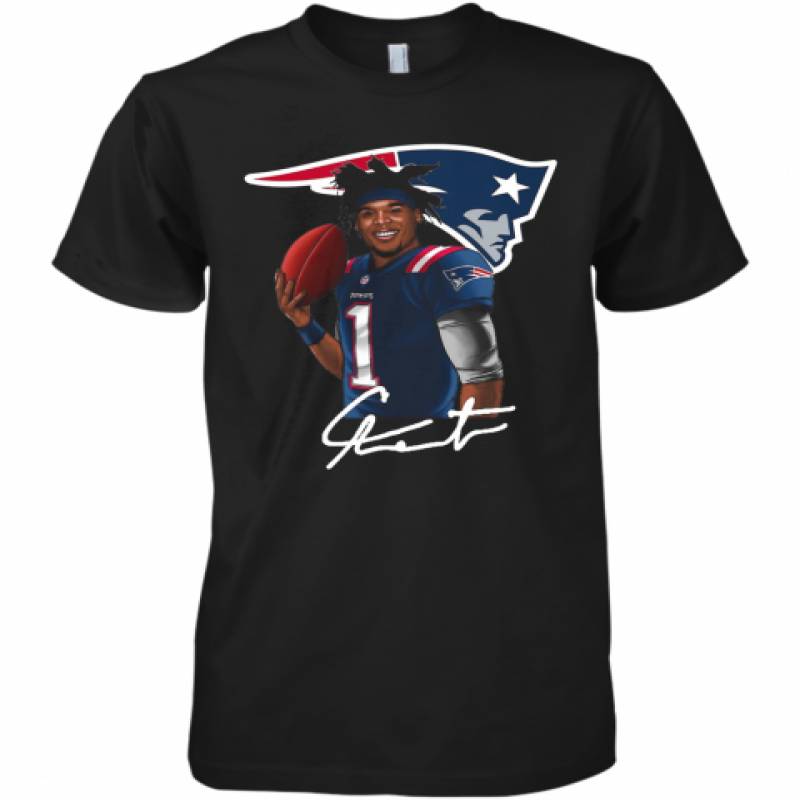 New England Patriots Cam Newton Signature Premium Men's T-Shirt