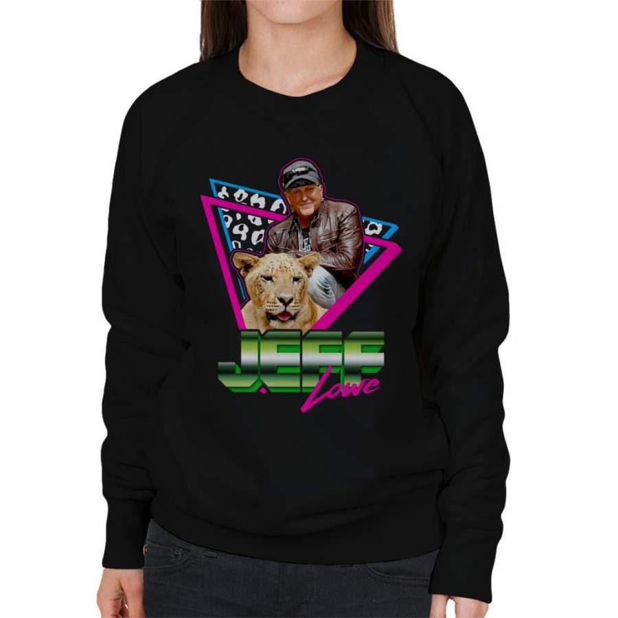 Jeff Lowe 80s Retro Tiger King Women’s Sweatshirt