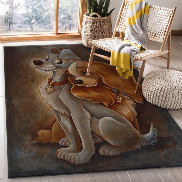 Lady and The Tramp Area Rug Geeky Carpet Floor Decor