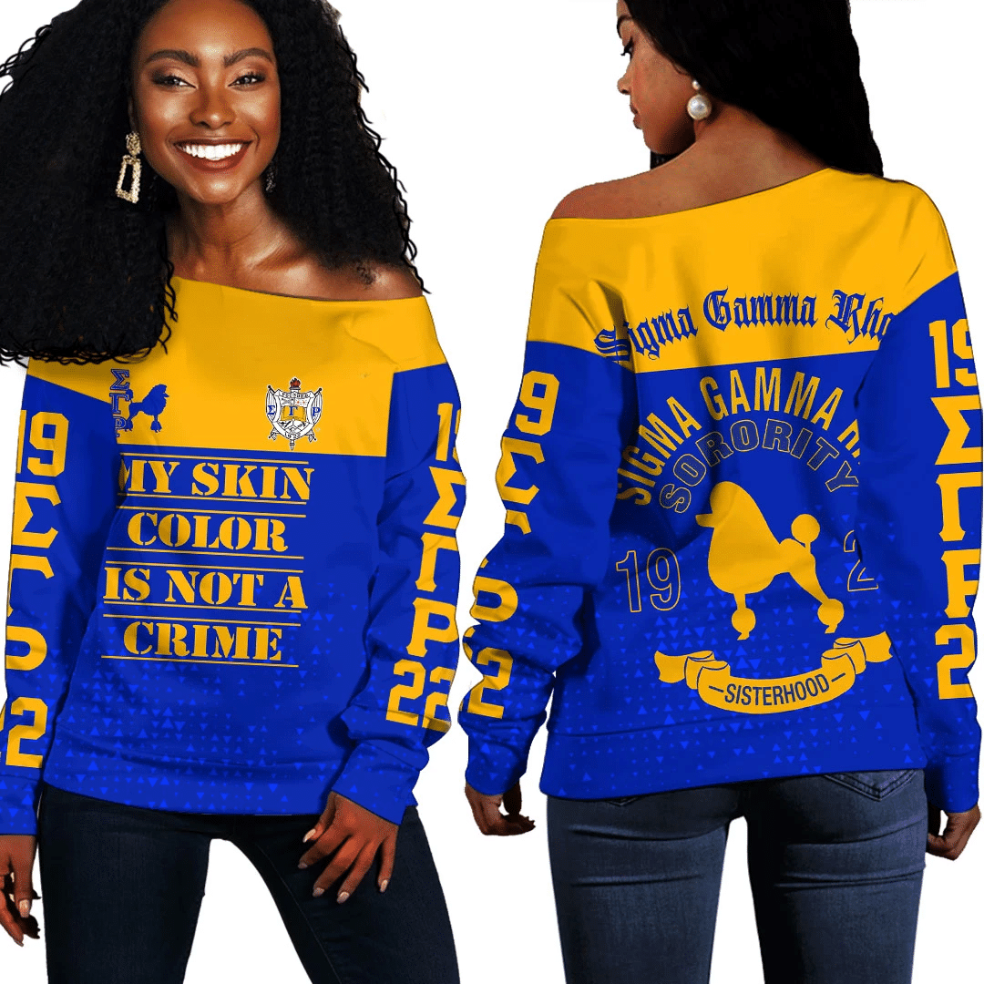 Sorority Sweatshirt – Sigma Gamma Rho Women Off Shoulder