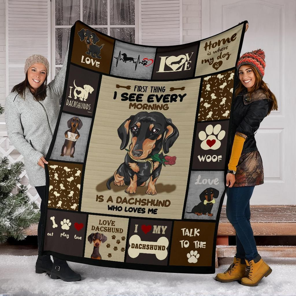 Dachshund Blanket- Bl16605, Christmas Gift, Dog Lover Blanket