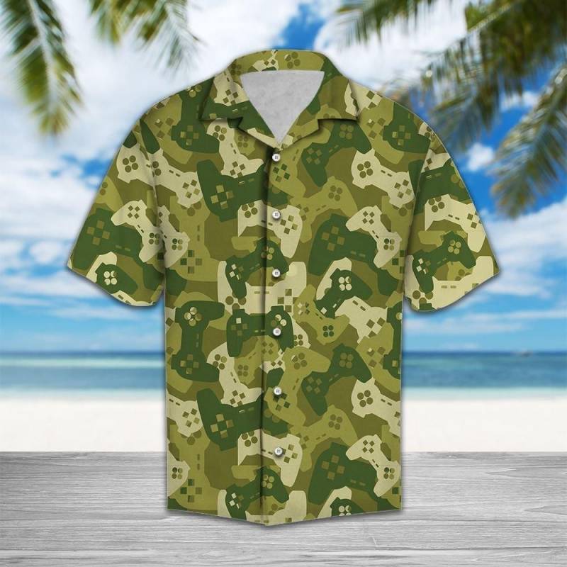 Artsyhomes Amazing Camouflage Gaming Joysticks Hawaiian Ha99570