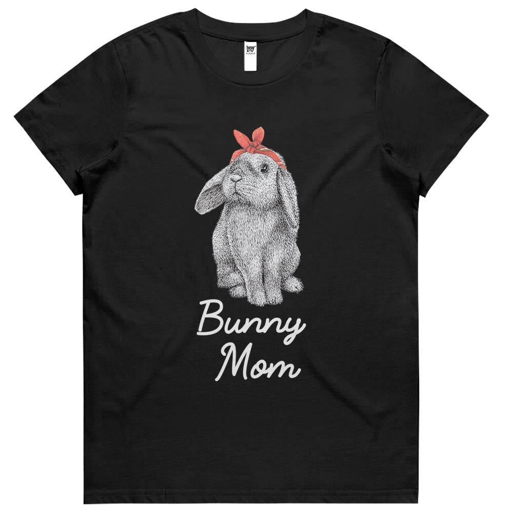 Lop Eared Bunny Rabbit Mom Drawing Womens Tshirts