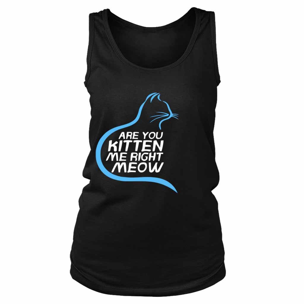 Are You Kitten Me Right Meow Hiden Women’s Tank Top