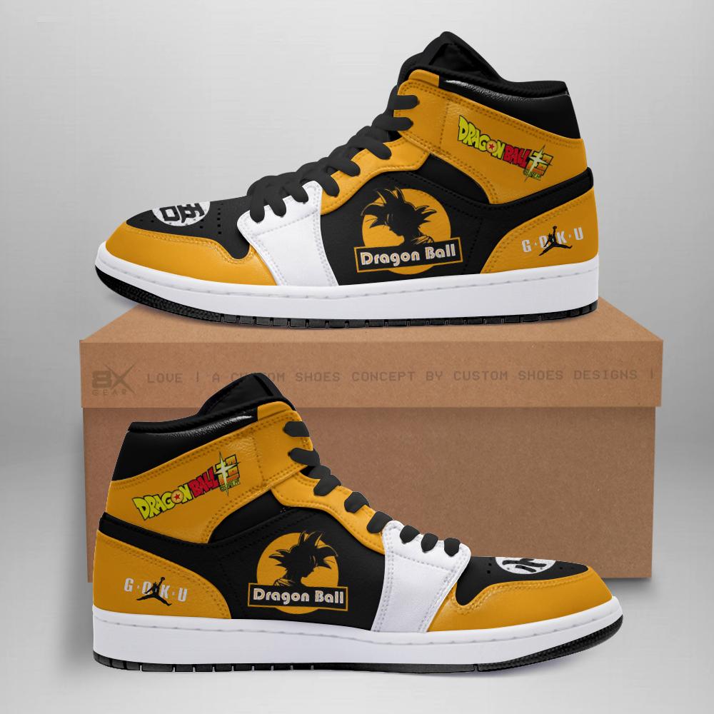 Epic Goku Shoes Dragon Ball Yellow Jordan Sneakers Anime Fan S19110103