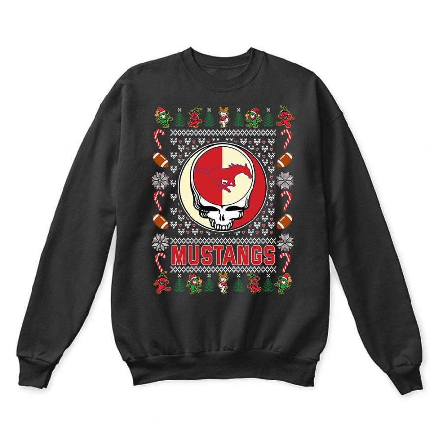 SMU Mustangs x Grateful Dead Christmas Ugly Sweater