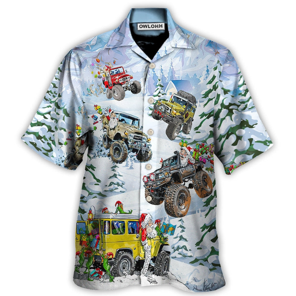 Christmas Santa Riding Monster Jeep Hawaii Shirt Ha47029