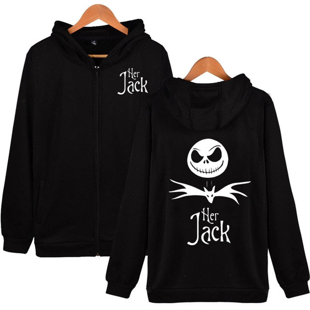 Jack And Sally Couple Zipper Hoodie