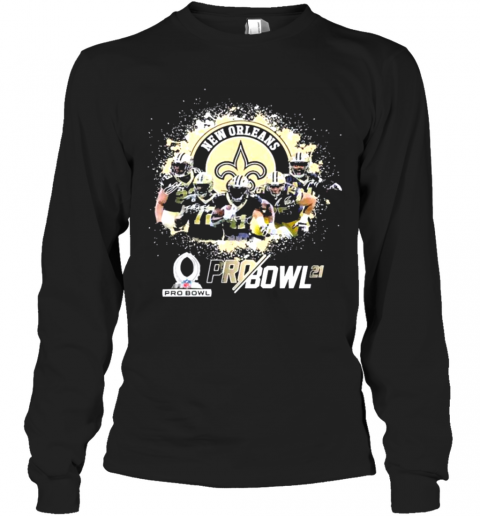 New Orleans Saints Football Team Signatures Long Sleeve T-Shirt