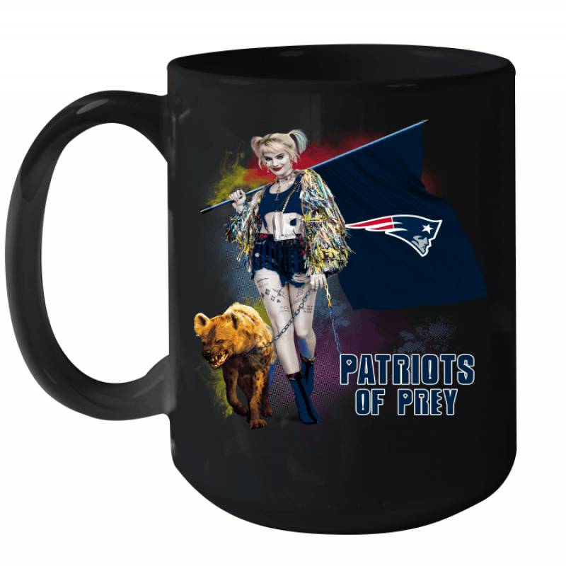 Harley Quinn flag New England Patriots Of Prey Ceramic Mug 15oz