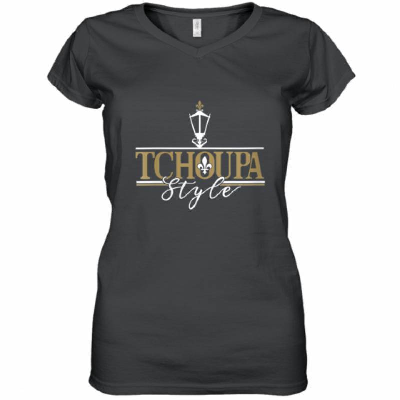 Tchoupa Style New Orleans Saints shirt Women’s V-Neck T-Shirt