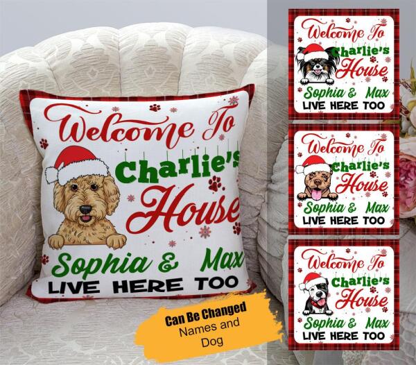 Welcome To My House – Personalized Custom Canvas Pillow Christmas Gifts – Trending Personalized