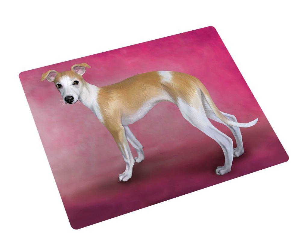 Whippet Puppy Dog Art Portrait Print Woven Throw Sherpa Plush Fleece Blanket