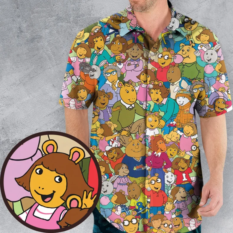 Cast Of Arthur Cartoon Hawaiian Shirt