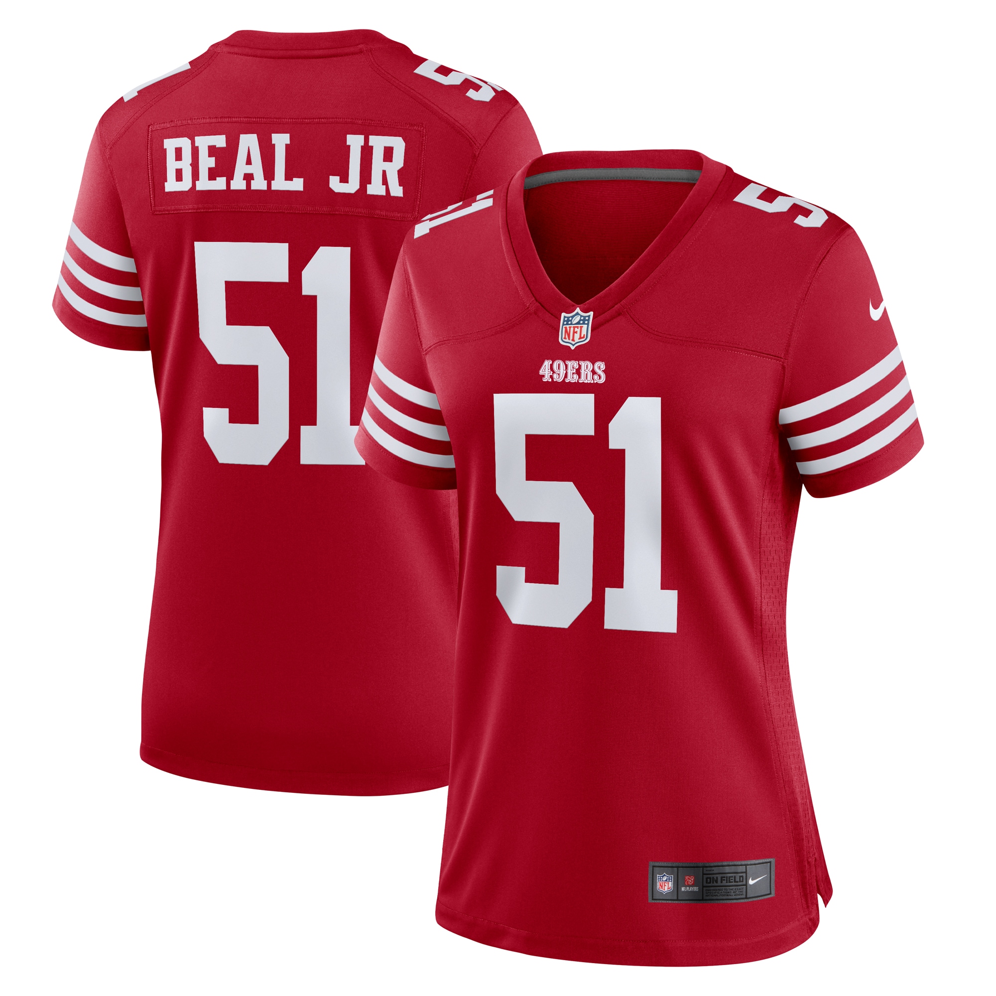 Women’s San Francisco 49ers Robert Beal Jr  Scarlet  Game Jersey