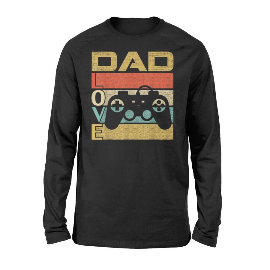 Retro Vintage Dad Love Video Game Father’s Day Long Sleeve T-Shirt