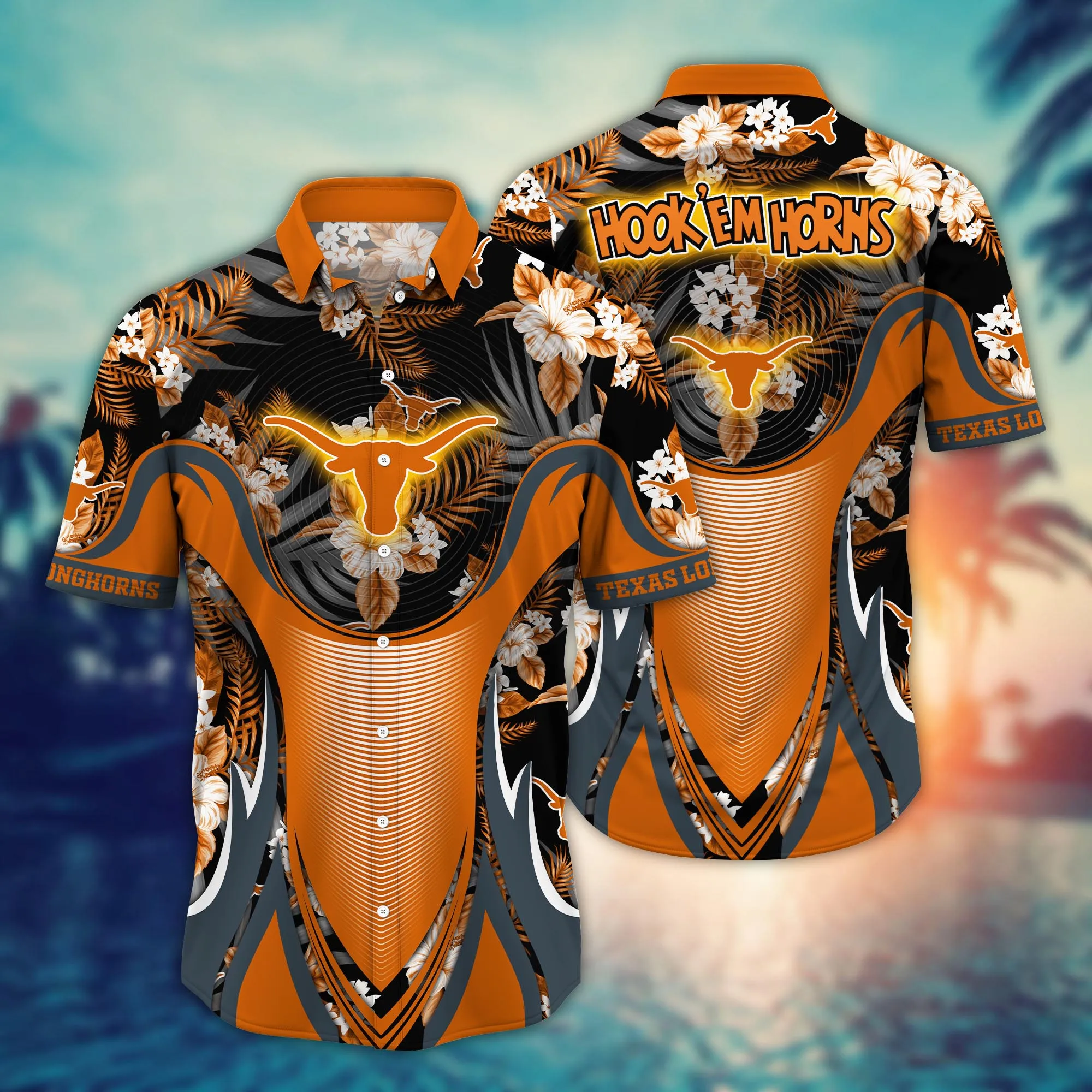 Texas Longhorns NCCA Hawaiian Shirt Heat Aloha Shirt