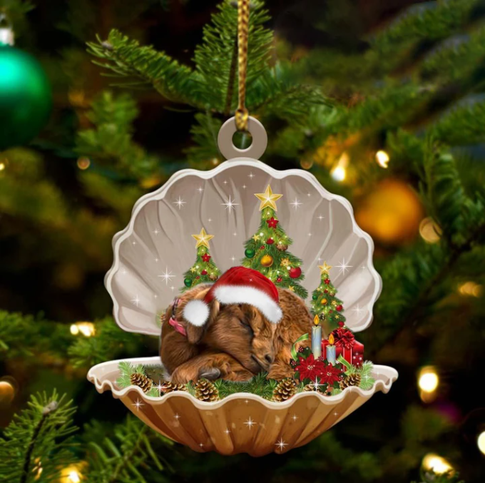 Goat3-Sleeping Pearl In Christmas Two Sided Ornament