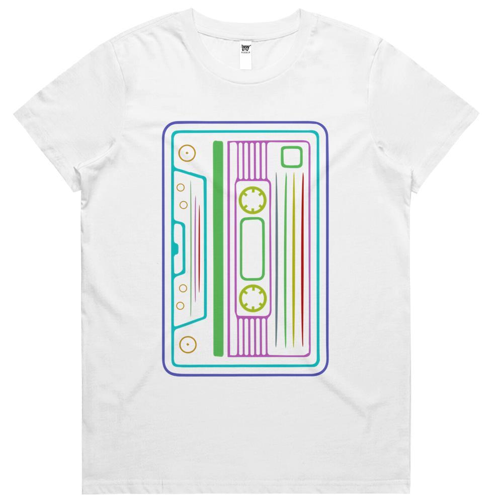 80s Music Cassette Tape Retro Vintage Birthday Womens Tshirts