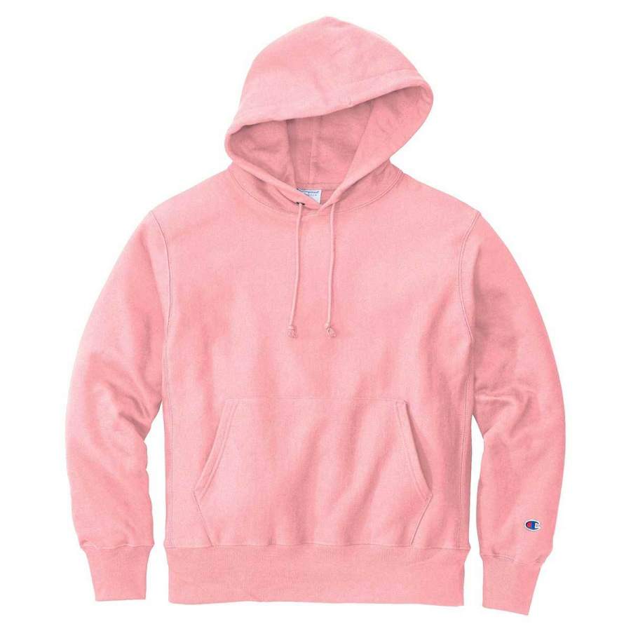 Champion Men’s Pink Candy Reverse Weave Hooded Sweatshirt