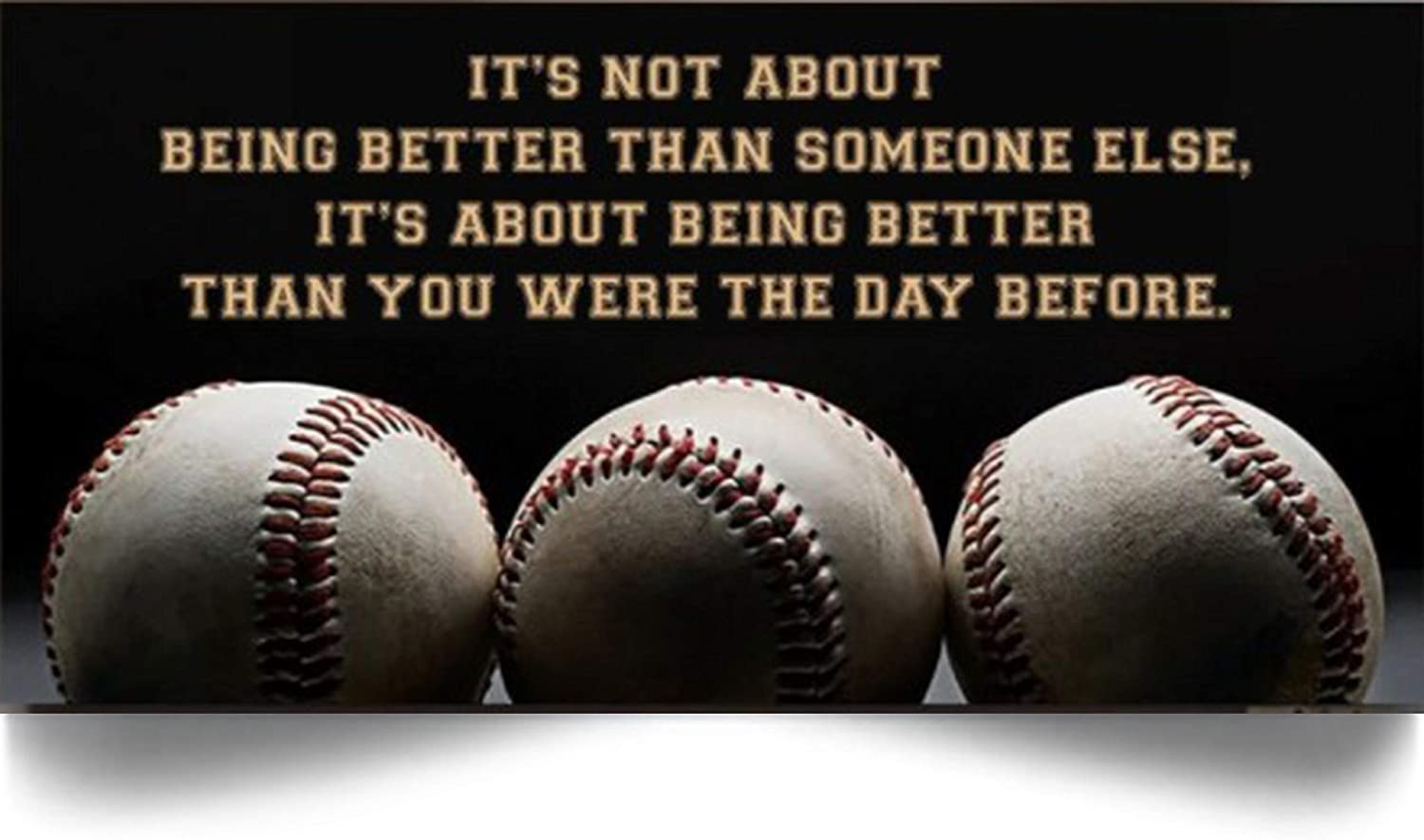 Baseball Poster-It’S Not About Being Better Than Someone Else-Home Decoration Poster, Wall Poster, Home And Room Decoration, Gifts For Friends And Relatives, Souvenirs.