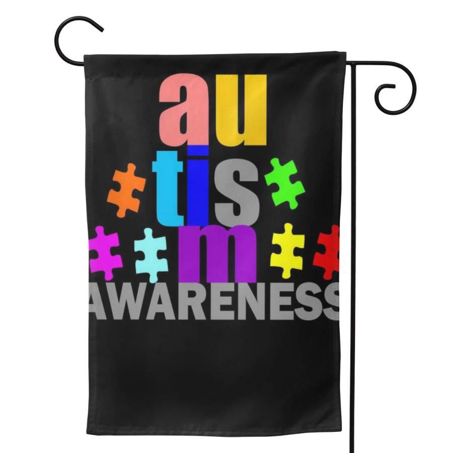 2 Pcs Garden Flag Autism Awareness Logo Horizontal Poster 12.5″x18″ -Mothers Day, Birthday Gifts for Mom, Dad, Wife, Husband, Daughters, Grandma, Friends