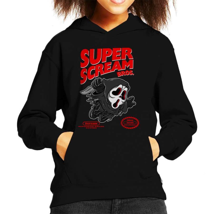 Super Scream Super Mario Bros Kid’s Hooded Sweatshirt