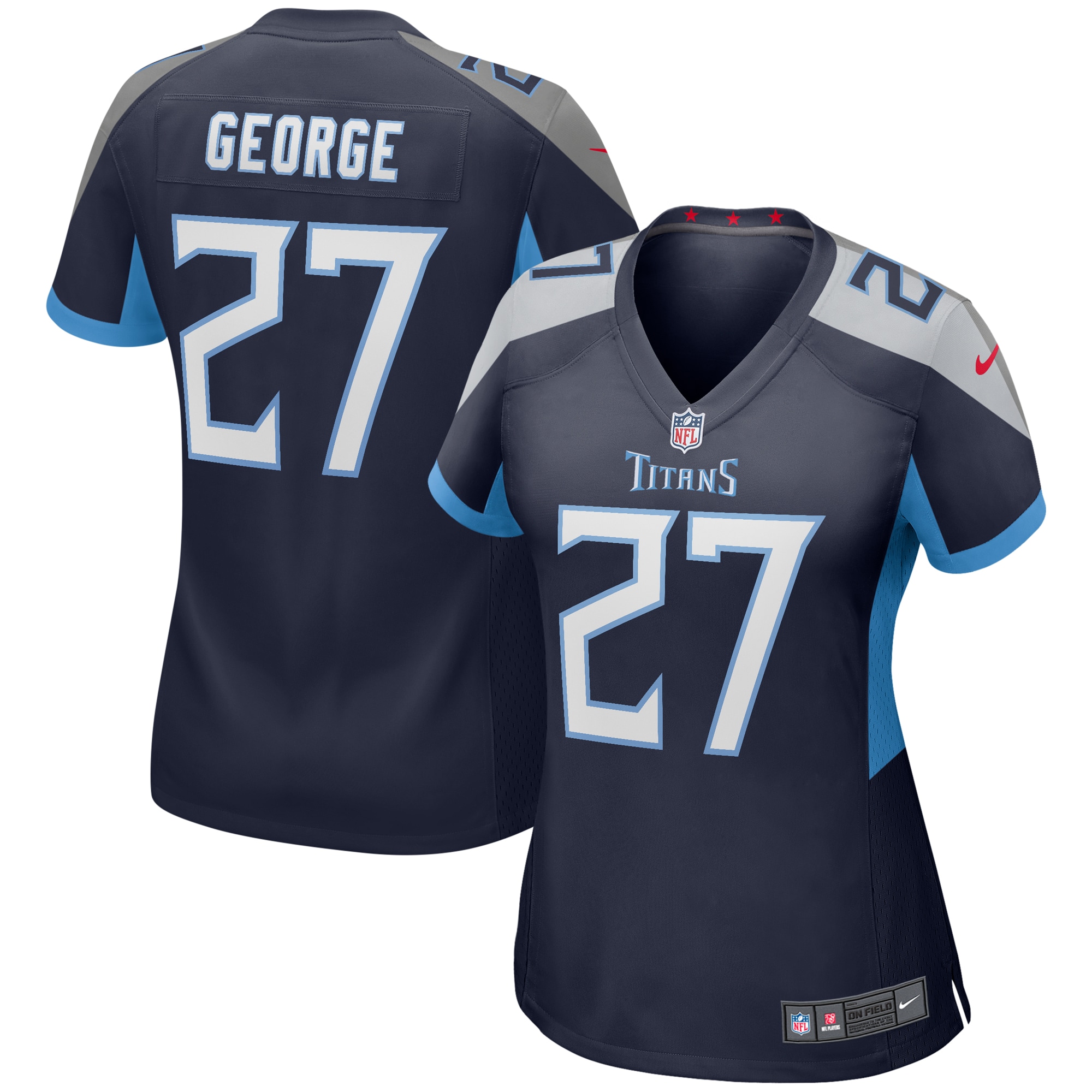 Women’s Tennessee Titans Eddie George Navy Game Retired Player Jersey