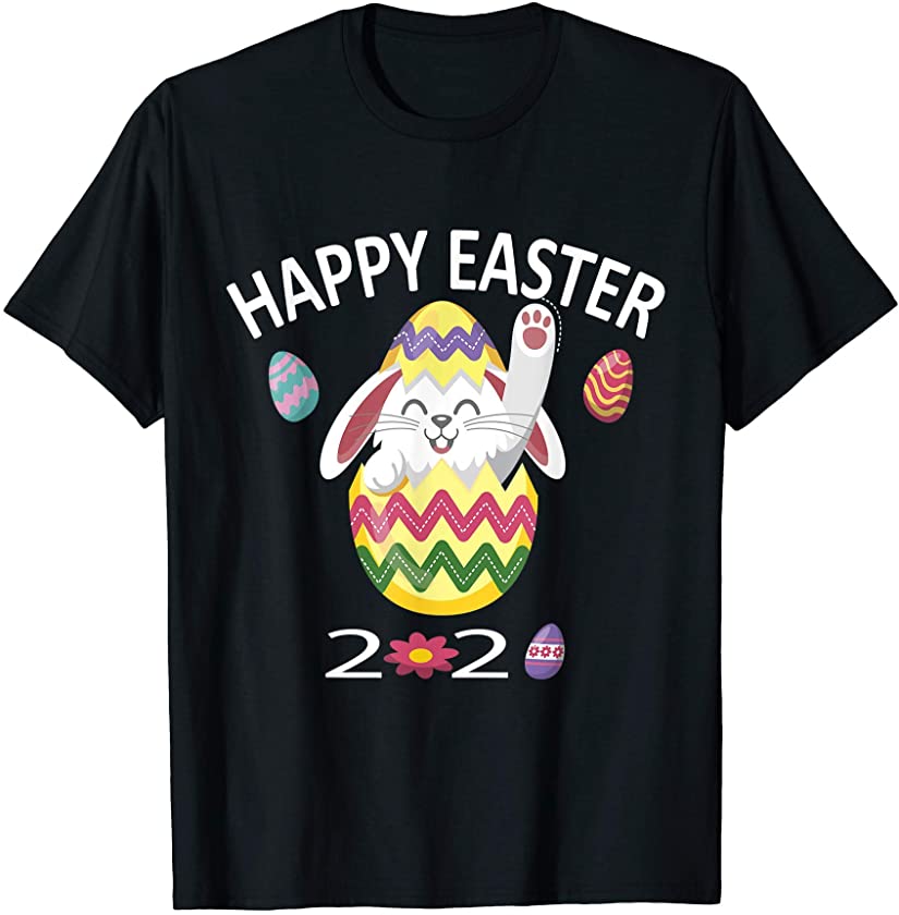 Rabbit Easter Day Funny Boys Girls Kids Dab T-Shirt