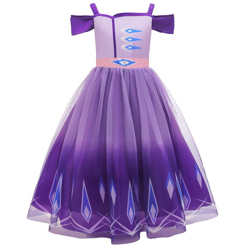 Summer Girls Dresses Elsa Dress Anna Princess Party Dress Girl Cosplay Casual Costume Fancy Halloween Party Dress Child Clothing alx