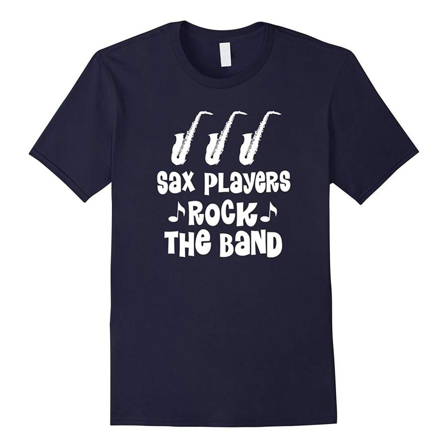 Saxophone Music T-Shirt Sax Player Marching Band Tee Men’S Cotton T-Shirt