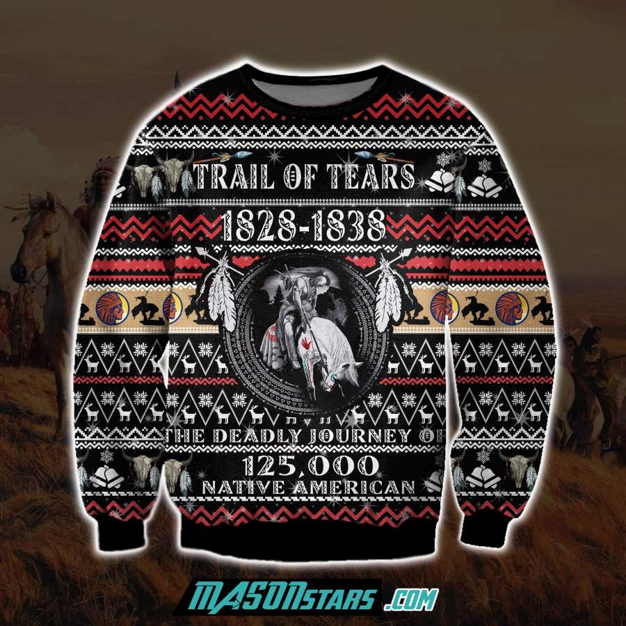 TRAIL OF TEARS 3D ALL OVER PRINT UGLY CHRISTMAS SWEATER