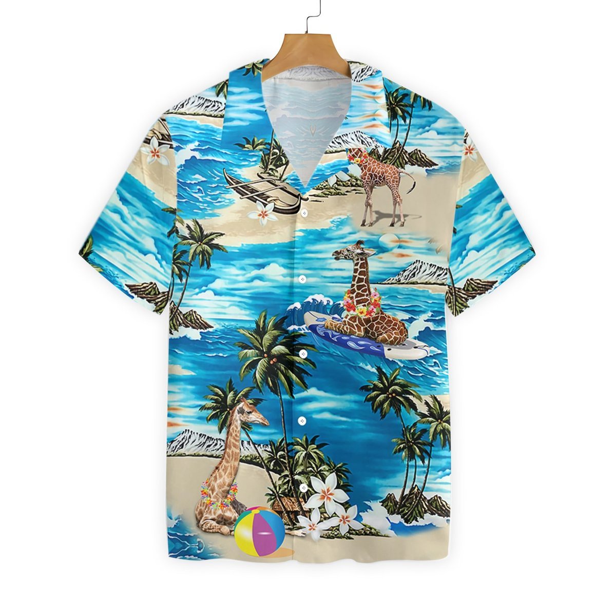 Apayprint Beach Hawaiian Giraffe Shirt Ha75106