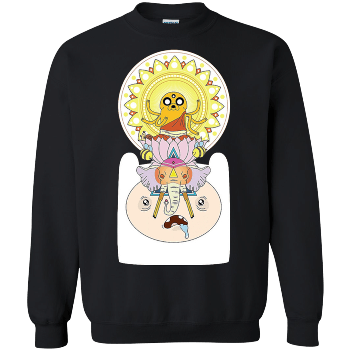 Adventure Time Elephants G180 Gildan Crewneck Pullover Sweatshirt 8 O