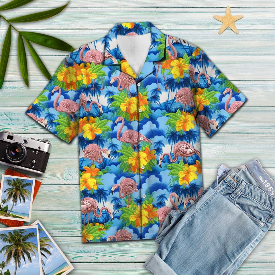 Flamingo Hawaiian Shirt | Unisex | Adult | Hw6252 – Fashion Store